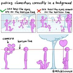 a cartoon depicting how to draw people in different ways