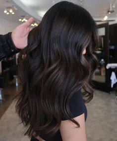 Long Dark Brown Hair, Dark Brown Hair Dye, Natural Dark Hair, Warm Brown Hair