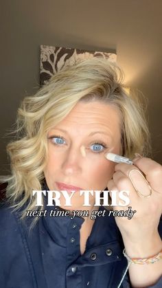 Amy Shrum | Give this a try next time you apply your makeup!!! Little tweaks to your makeup can make all the difference, especially with our aging... | Instagram How To Apply Makeup For Over 50, Make Up Over 60 Older Women Beauty Tips, Makeup Over 50, Instant Face Lift, Brunette Makeup, Eye Makeup Techniques, Easy Makeup, Pixie Haircuts, Beauty Makeup Tips