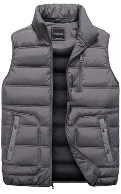 PRICES MAY VARY. LIGHTWEIGHT & WARM - The men's lightweight puffer vest is filled with thick high quality material padding, very warm and comfortable to wear in cold weather DETACHABLE HOOD & WINDPROOF - Casual winter vest outerwear, exquisite sewing craft prevents leakage of stuffing, thick but lightweight. The adjustable hood is great to keep your ears warm, and the stand collar keeps neck warm when it was windy out MULTI POCKETS - 2 side zipper deep pockets, 1 zipper pocket on the left chest, Casual Cardigan Sweater, Mens Puffer Vest, Winter Things, Padded Vest, Lightweight Vest, Outdoor Vest, Winter Vest, Travel Hiking, Casual Cardigans