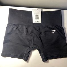 New With Tags! In Great Condition! Black Seamless Short Boxer Briefs, Black Seamless Short Bottoms, Black Seamless Athletic Shorts, Casual Black Seamless Athletic Shorts, Sporty Black Shorts With Seamless Construction, Black Seamless Training Shorts, Gymshark Shorts, Seamless Shorts, Gymshark Black