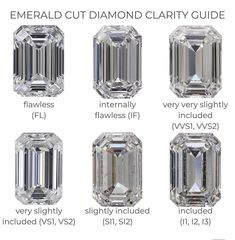 the different cuts and sizes of emerald cut diamonds