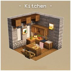 #Kitchen #Ideas #Minecraft Minecraft Interior Design Small House, Minecraft Drawer Ideas, Minecraft Interior Base, Minecraft Survival Base Interior, Minecraft Villager House Interior, Minecraft Inside Ideas, Minecraft Fishing Hut Interior, Chest Room Ideas Minecraft, Inside Minecraft House