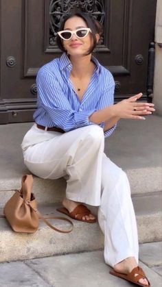 White Shirt Outfits, Everyday Fashion Outfits, Elegante Casual, Italian Outfits