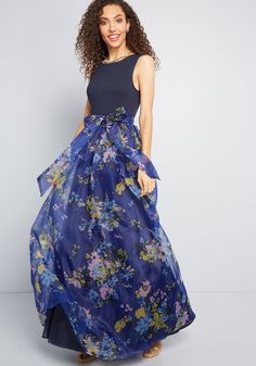 Array of Invitations Maxi Dress in M - Sleeveless A-line Long by ModCloth Form Fitting Clothes, Navy Maxi Dress, Navy Blue Maxi Dress, Black Floral Maxi Dress, Blue Maxi Dress, Mod Cloth Dresses, Maxi Dress Navy, Maxi Robes, Blue Maxi