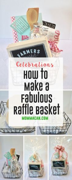 the instructions for how to make a fabulous raffle basket