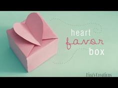 an origami heart shaped box with the words heart paper box