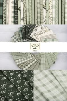 several different patterns and colors of fabric