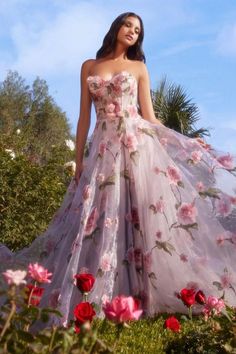 Fairytale Breathtaking A-line Romantic Bustier Floral 3D Flowers Sleeveless Strapless Pink Organza Slit Wedding Dress Bridal Gown Formal - Etsy فستان زهري, Floral Dress Wedding Guest, Train Fabric, Strapless Organza, Sweetheart Corset, Dress Smart, Organza Gown, Printed Organza, Formal Prom Dresses Long