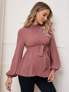 Maternity Office Wear, Maternity Blouses, Maternity Work Clothes, Fashion Maternity, Shein Maternity