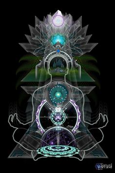 . Ancient Future, Art Chakra, Center Of The Universe, Arte Yoga, Chakra Art, Psychadelic Art, Sacred Geometry Art, Consciousness Art, Pencak Silat