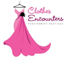 the logo for clothes encounters, a fashion boutique