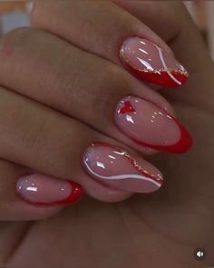 Pink Toe Nails, Fancy Nail Art, Fancy Nails Designs, Pretty Nail Art Designs, Almond Nails Designs, Red Nail Designs, Simple Nail Art Designs, Short Acrylic Nails Designs