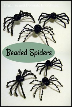 beaded spider craft for kids and adults to make with beads, yarn or thread