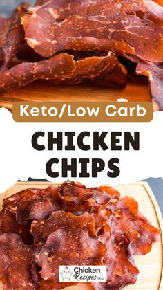 Keto Chicken Chips : This low carb chicken chips are perfect for the snack time made with chicken thighs and seasonings for a crispy appetizer. Chicken Soup Crockpot, Chicken Chips, Crockpot Chicken Thighs, Chicken And Chips, Easy To Make Dinners, Homemade Chips