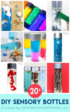 20 diy sensory bottles for kids to play with