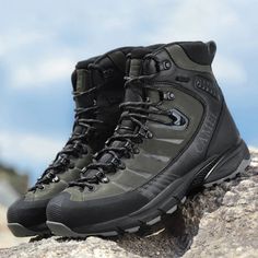 Rasford Men's Non-slip Hiking Shoes | Ultrasellershoes.com – Ultra Seller Shoes Mens Waterproof Hiking Boots, Mens Boots Online, Best Hiking Shoes, Mens Hiking Shoes, Outdoor Trekking, Trekking Shoes, Waterproof Hiking Shoes, Sneaker Art, Mens Winter Boots