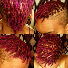 Short Hair Shaved Sides, Loc Extensions Human Hair, Natural Hair Haircuts, Mohawk Styles, Chic Short Hair, Short Shaved Hairstyles, Twisted Hair