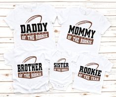 three shirts that say,'daddy of the rodeo brother of the rodeo sister of the rodeo