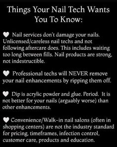 Acrylic Nails Aftercare, Nail Tech Rules For Clients, Nail Astetic, Nail Tech Policies, Nail Tech Notes, Nail Facts, Nail Knowledge, Nail Notes