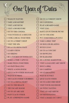 Date Night Checklist, Cute Things To Do On A Date, Budget Dates Ideas, First Time Date Ideas, Ways To Spoil Your Boyfriend, Cute Dates With Your Boyfriend, Year Of Dates For Husband, Date Night Shopping Challenge List, Ideal First Date Ideas