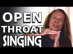 a man with long hair is holding his hands up in front of him and the words open throat singing