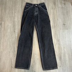 ad eBay - J GALT Shanghai Black Carpenter Jeans Black SZ S Brandy Melville Baggy Fit 90s - Buy Now, click the link (eBay) 90s Inspired Black Bottoms For Streetwear, Black Carpenter Jeans, Clothing Jeans, Carpenter Jeans, Jeans Women, A J, Jeans Black, Baggy Fits, Christmas List