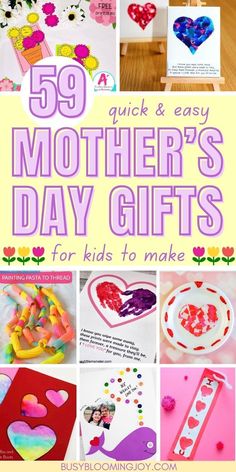 mother's day gifts for kids to make with paper and crafting glues