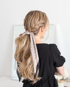 These 24 Braid Into Ponytail Looks Will Elevate Your Everyday Style Twisty Hairstyles, Waves Overnight, Braided Braids, Wavy Hair With Braid, Easy Braided Updo, Glamorous Hairstyles, Overnight Braids, Easy Work Hairstyles, Hair Overnight