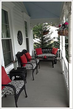 Patio Seating - No clue where to start looking for the right solution for your needs? Explore no further, check out Amazon for everything you need. Barndominium Porch, Porch And Patio Paint, Porch Sitters, Paint Wicker, Wicker Porch Furniture, Front Porch Chairs, Porch Seating, Front Porch Seating, Front Porch Furniture