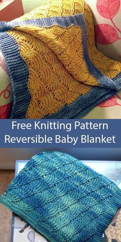 the knitting pattern for this baby blanket is very easy to knit and it looks great