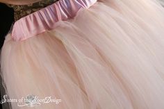 "Baby Pink & Gold wedding skirt. Floor Length full tulle skirt made in adult tutu Sizes XS - Plus size. can be used as a Bridal Skirt petticoat. This tulle skirts is handmade from 300yard strips of soft smooth bridal tulle in white glimmer and baby pink top layer and gold glimmer and baby pink bottom layer. All tulle is hand cute, tightly machine gathered, layered, sewn and serged to the fabric covered elastic waistband. This tutu is sewn not tied! We then add a shorter knee length 20\" unde Princess Style Tutu Dress For Wedding, Pink Tulle Petticoat For Wedding, Pink Gold Wedding, Baby Pink Top, Bridal Skirt, Full Tulle Skirt, Pink And Gold Wedding, Bridal Skirts, Tulle Skirts