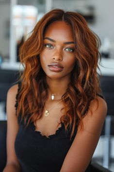 30 Insanely Gorgeous Brownish Ginger Hair Shades That Are Trending - Pinch Of Glam Cinnamon Hair Color On Black Women, Brownish Ginger Hair, Color Hair Trends, Red Hair Summer, Copper Hairstyles, Ginger Hair Black Women, Ginger Copper Hair, Cinnamon Hair, Beauty Journal