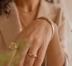 Drip Bangle-Bracelet-Dea Dia Hand Cast Brass Bangle Bracelet, Elegant Tarnish-resistant Recycled Gold Bracelets, Everyday Gold-tone Brass Bracelet, Patina Brass Bangle Bracelet, Luxury Tarnish-resistant Brass Bracelet, Golden Bracelet, Tactile Texture, Zipped Bag, Downtown Los Angeles