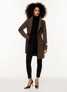 THE CONNOR COAT | Aritzia Aritzia Coat, Wool Wrap Coat, Coats Fashion, Wind Protection, Wool Coats, Free Jeans, Wool Wrap, Wrap Coat, Parka Jacket