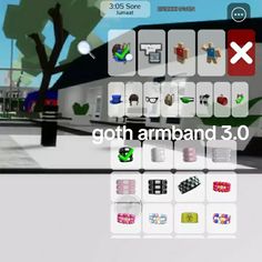 the game is playing with many different items and symbols on it's display screen