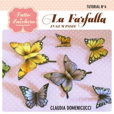 an image of some butterflies on a pink and white background with the words la fagualla