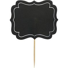 a wooden stick with a chalkboard frame on it