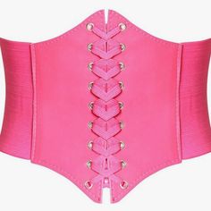 New With Tags Hot Pink Retro Style Wide Lace-Up Corset Belt Size Small Fits Size 2-8; Waist Size 24”-30” 26” Length 7.5” Width Lace-Up; 4.5” Width Belt Lace-Up Front Elastic Back Closure Color: Pink Classic Vintage Style Belt With Combination Of Premium Vegan Leather & Polyester Trending Vintage Barbiecore Rock Style Pink Corset Belt, Waspie Corset, Corset Waist Belt, Pink Belt, Pink Corset, Fashion Star, Corset Belt, Style Steal, Chunky Knit Blanket