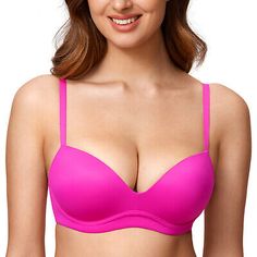 Trendy Fashion DOBREVA Women's Push Up Bra No Underwire Comfortable Wireless Bras Padded Plunge, Women Clothing Wireless Bras, Sleep Bra, Wireless Bra, Padded Bras, Bra Set, Push Up Bra, Long A Line, Put On, Custom Fit