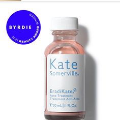 Unexpected Breakout? Clear Pimples Fast With Kate Somerville’s #1 Spot Treatment Formulated With The Highest Level Of Sulfur Allowed For Clinical Acne Control. Eradikate Works Quickly To Clear Existing Pimples, Reduce Redness And Prevent Future Breakouts How To Use Use At The First Sign Of A Pimple Or Even When You Feel An Undergrounder. Do Not Shake Bottle, But Simply Dip A Clean Cotton Swab To The Bottom And Apply Only The Pink Sediment To The Affected Areas. Let Applied Product Dry. If Bother Clear Pimples Fast, How To Clear Pimples, Salicylic Acid Acne, Kate Somerville, Acne Cleansers, Skin Care Collection, Acne Control, Cystic Acne, Acne Spots