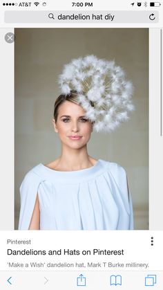 Crazy Hat Day, A Dandelion, Crazy Hats, Kentucky Derby Hats, Models Makeup, Love Hat, Fascinator Hats, Headdress