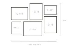 the size and width of each square is shown in this diagram, with measurements for each square