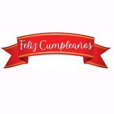 a red ribbon with the words feli's compleanos on it