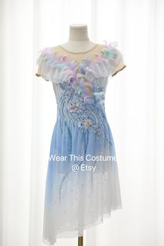 This dress can be customized in different sizes and colors, please feel free to contact me, I will be happy to help and customize it for you! Thank you :) Blue Ballet Costume, Ballet Duet, Ice Skating Dresses Costumes, Greece Dress, Ice Dance Dresses, Competition Skating Dress, Skating Competition, Figure Skating Competition Dresses, Skating Ice