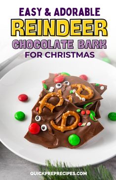 This easy reindeer chocolate bark is a holiday must! With chocolate, pretzels, and candies, it’s a quick and fun treat for parties, gifts, or a cozy family night. It requires no baking and can be made in just minutes. The perfect blend of sweet and salty, it’s always a crowd-pleaser. Ready to spread some holiday cheer? Check out the recipe at Quick Prep Recipes!