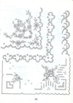 an old fashioned cross stitch pattern with flowers and vines