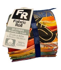 the fabric roll has different colors and patterns