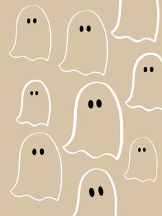 the ghost faces are drawn in white on a gray background