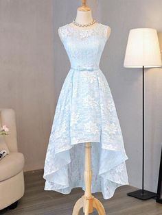 Prom Dresses Sky Blue, Light Blue Homecoming Dresses, Blue Party Dresses, Homecoming Dress Short, Light Blue Prom Dress, High Low Prom Dresses, Ring Pillows, Blue Homecoming Dresses, Gaun Fashion